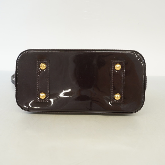 Auth Louis Vuitton 2way Bag Monogram Vernis Alma BB Flower M90988 Amaranto - Picture 3 of 9